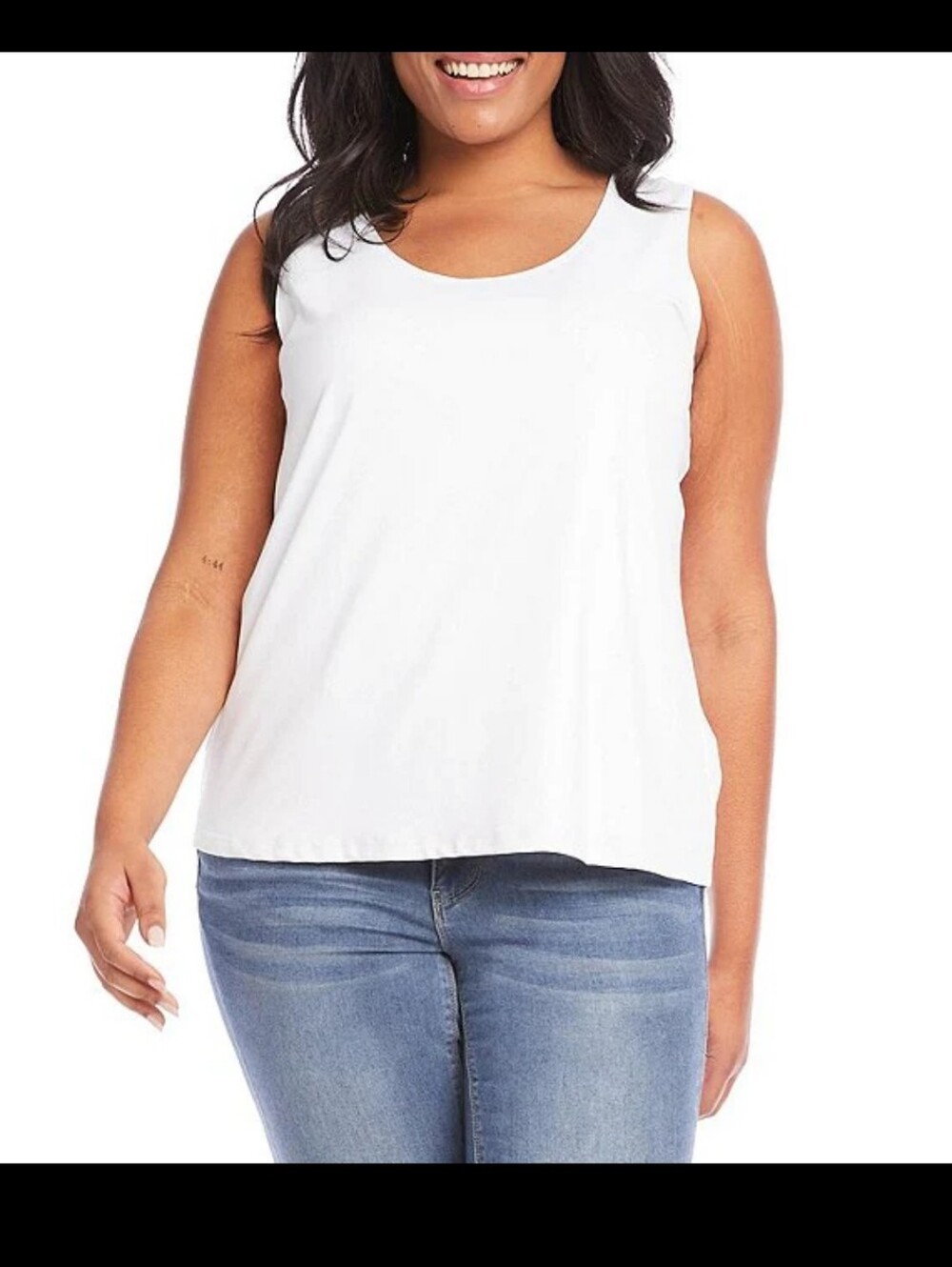 Karen Kane White Lifestyle Basic Tank XL